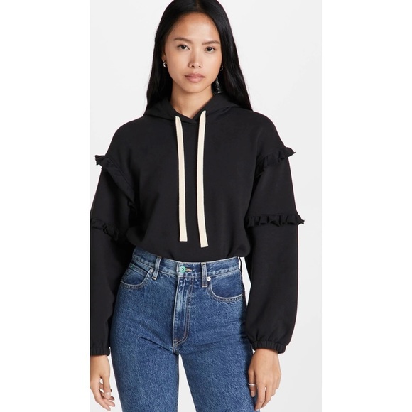 NWT Rebecca Minkoff 100% Cotton Evelyn Hoodie in Black (Women’s Size XS) - Picture 2 of 12